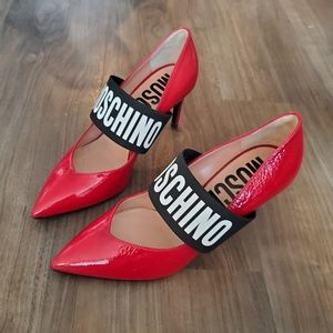 MOSCHINO - Red Patent Leather Pumps